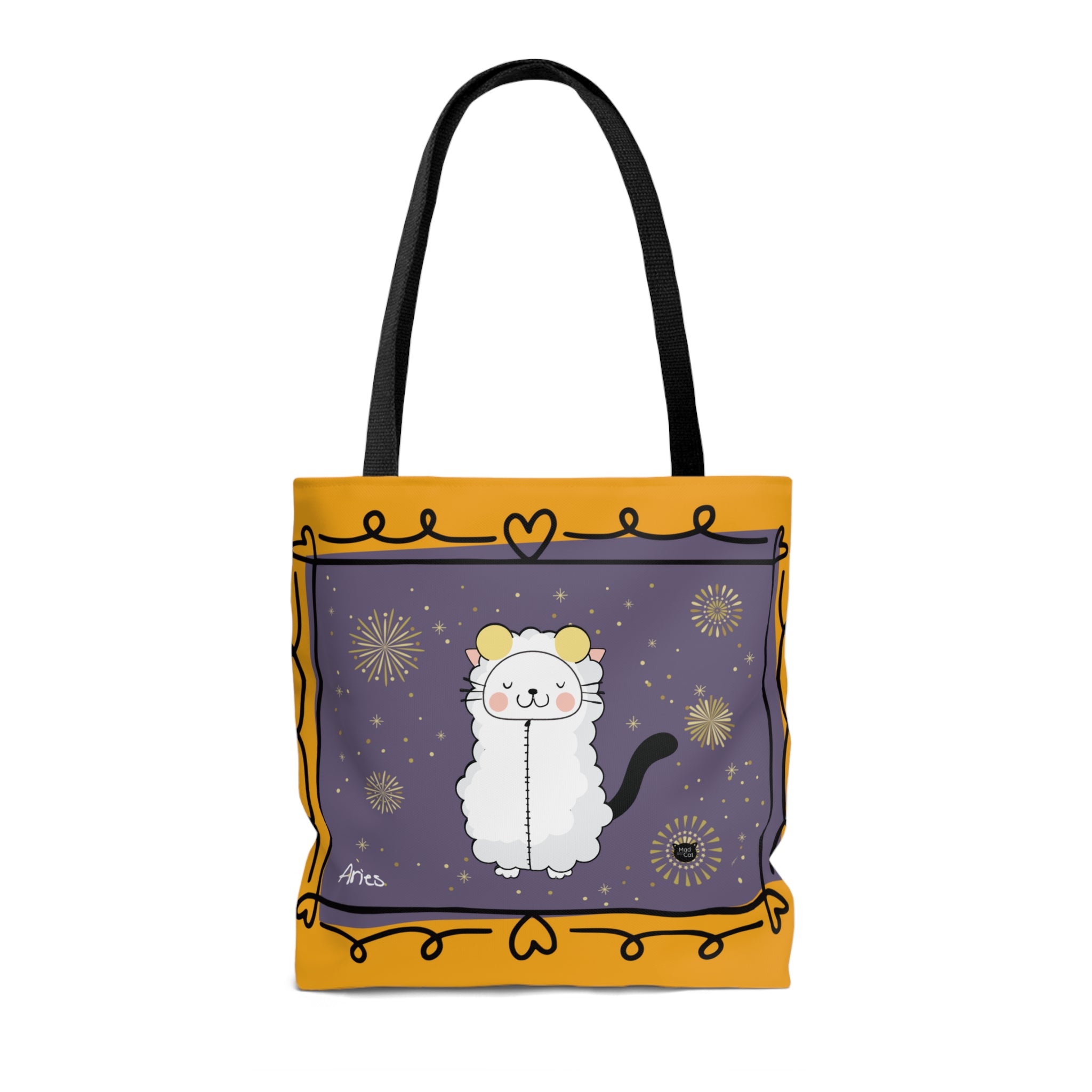 Aries Lucky Cat: Tote Bag