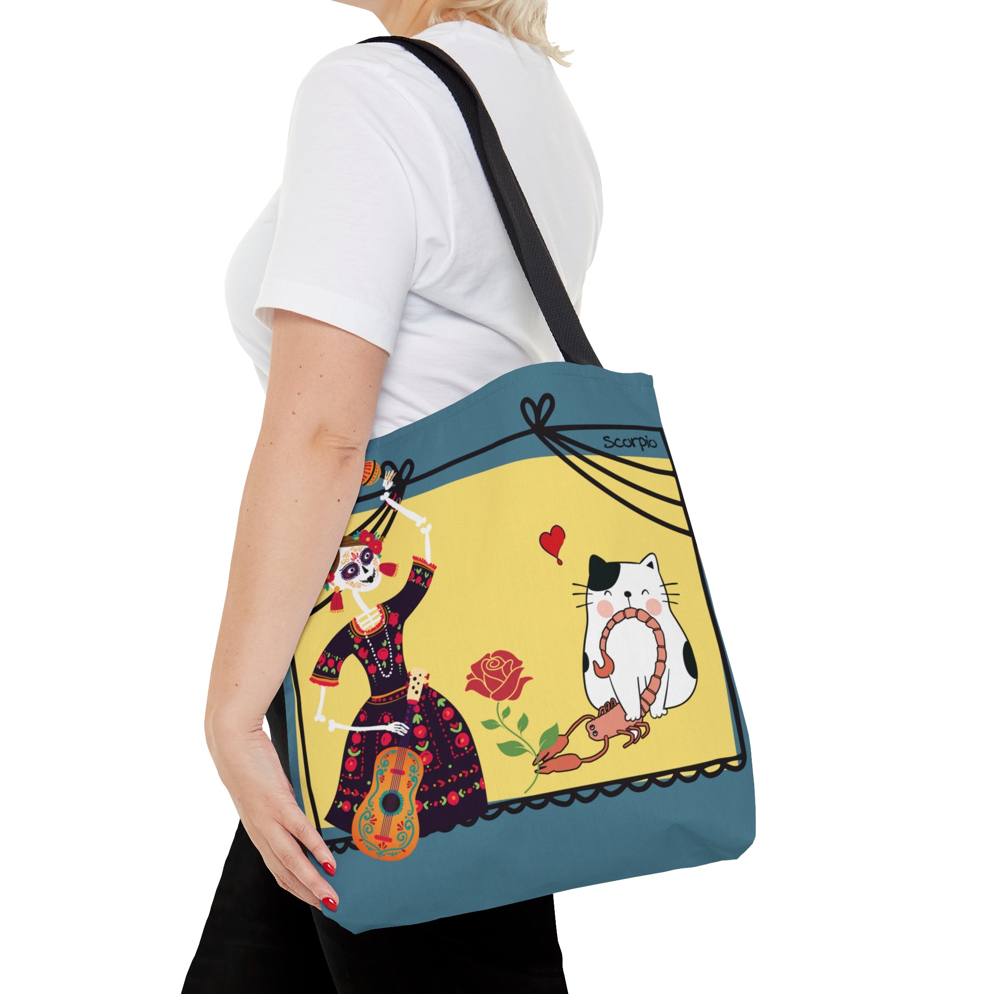 Scorpio Lucky Cat: Tote Bag