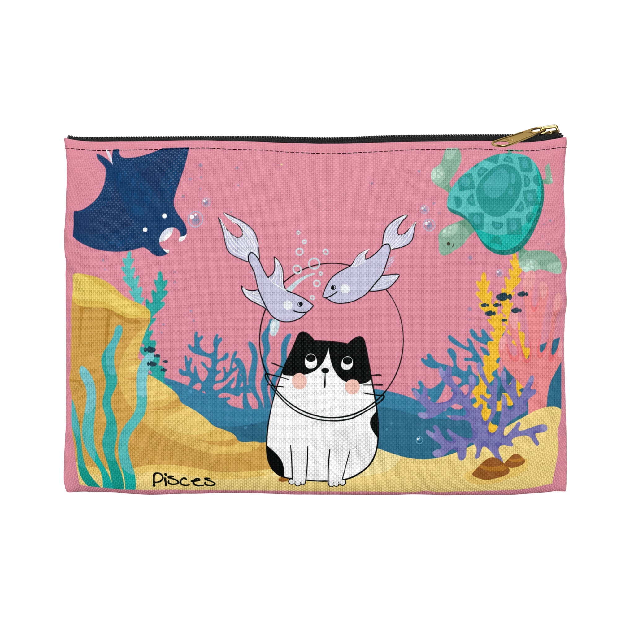 Pisces Lucky Cat: Good Fur-tune Pouch