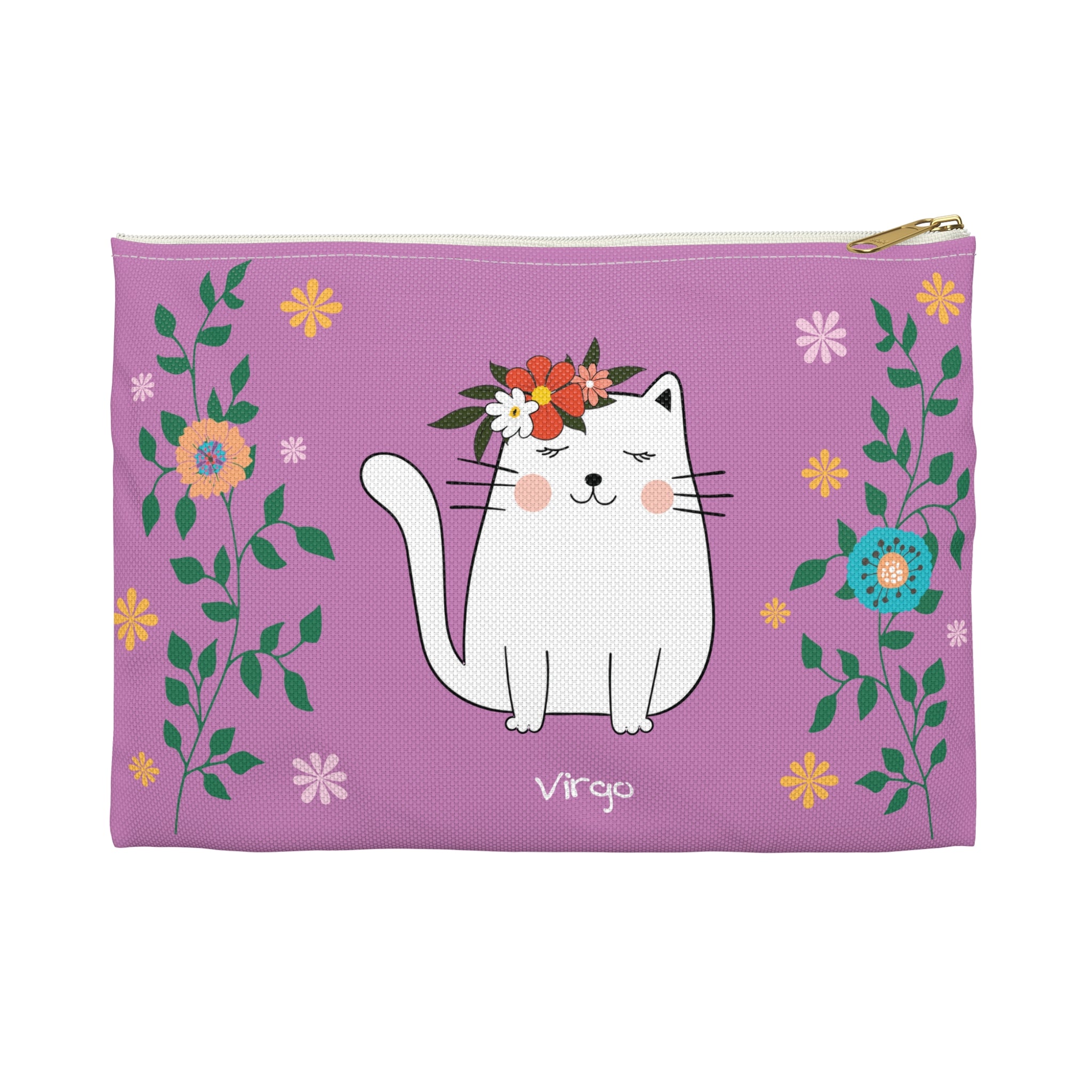 Virgo Lucky Cat: Good Fur-tune Pouch