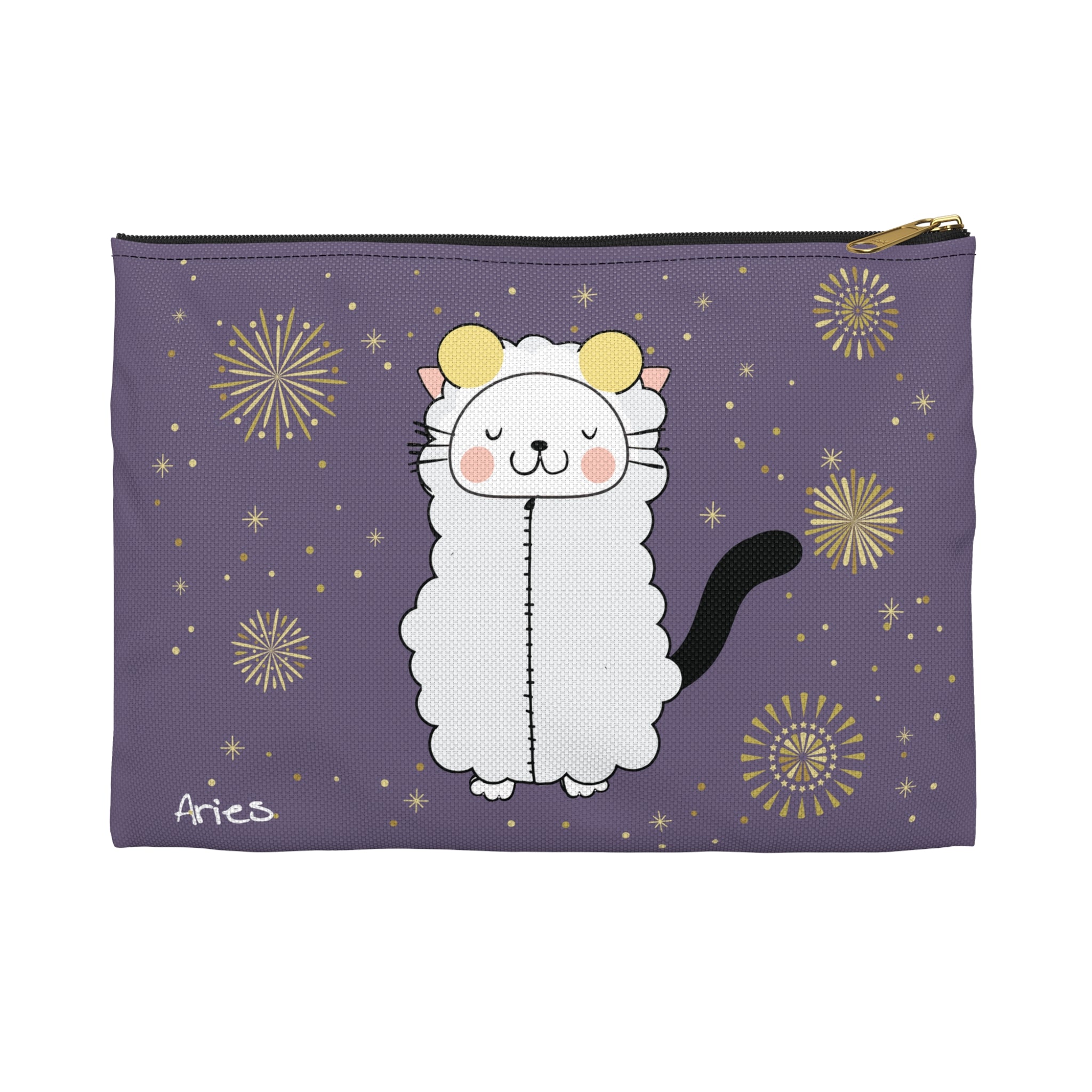 Aries Lucky Cat: Good Fur-tune Pouch