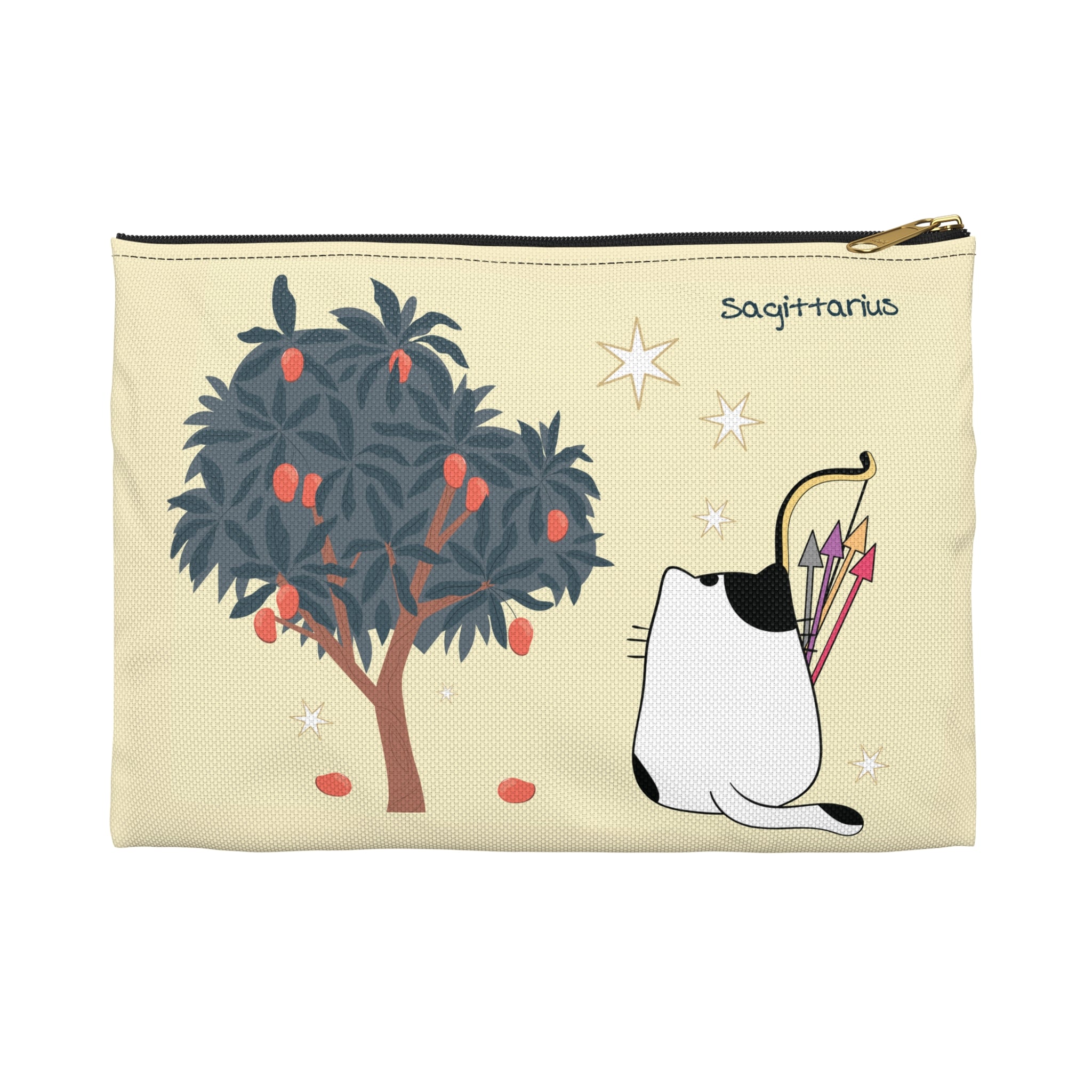 Sagittarius Lucky Cat: Good Fur-tune Pouch