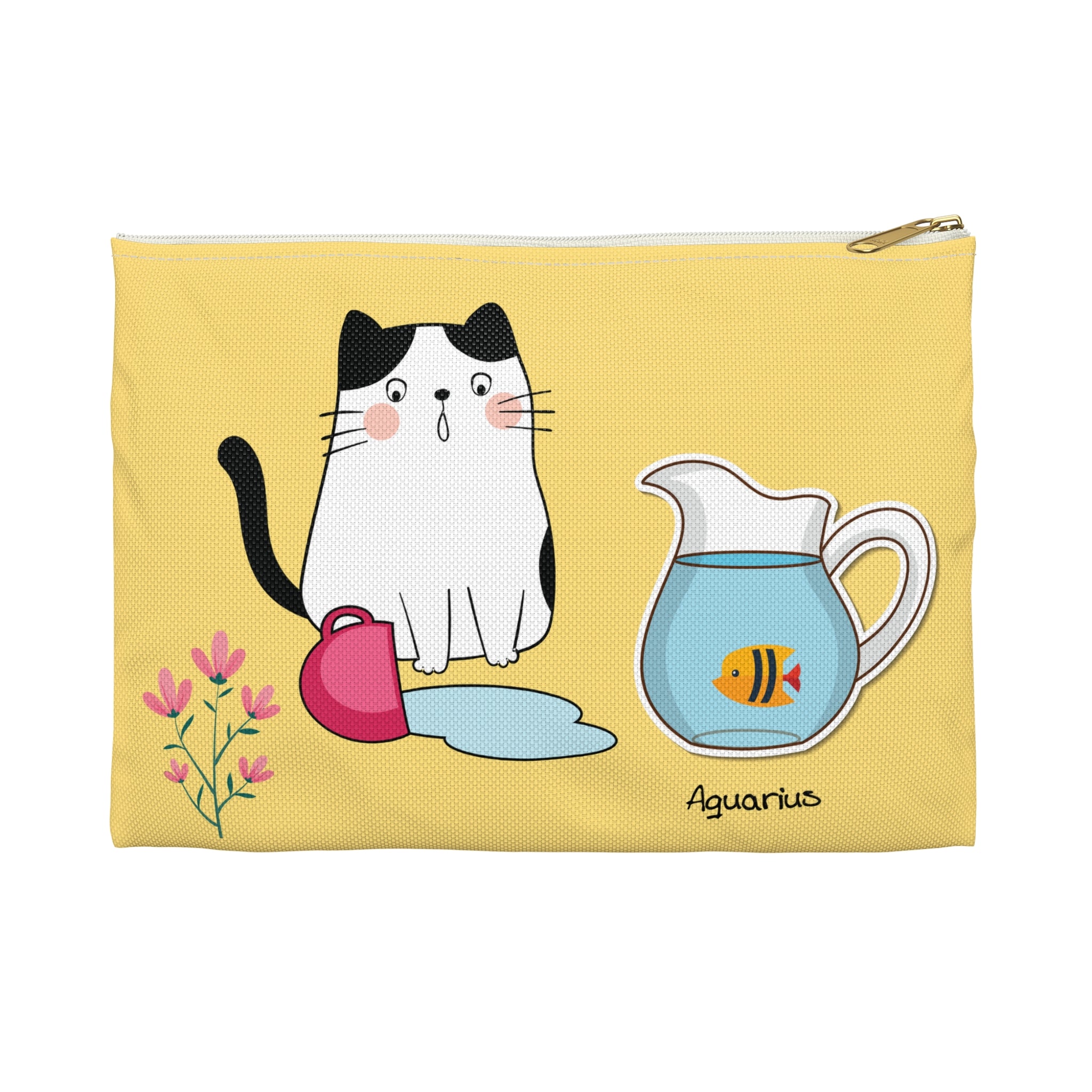 Aquarius Lucky Cat: Good Fur-tune Pouch