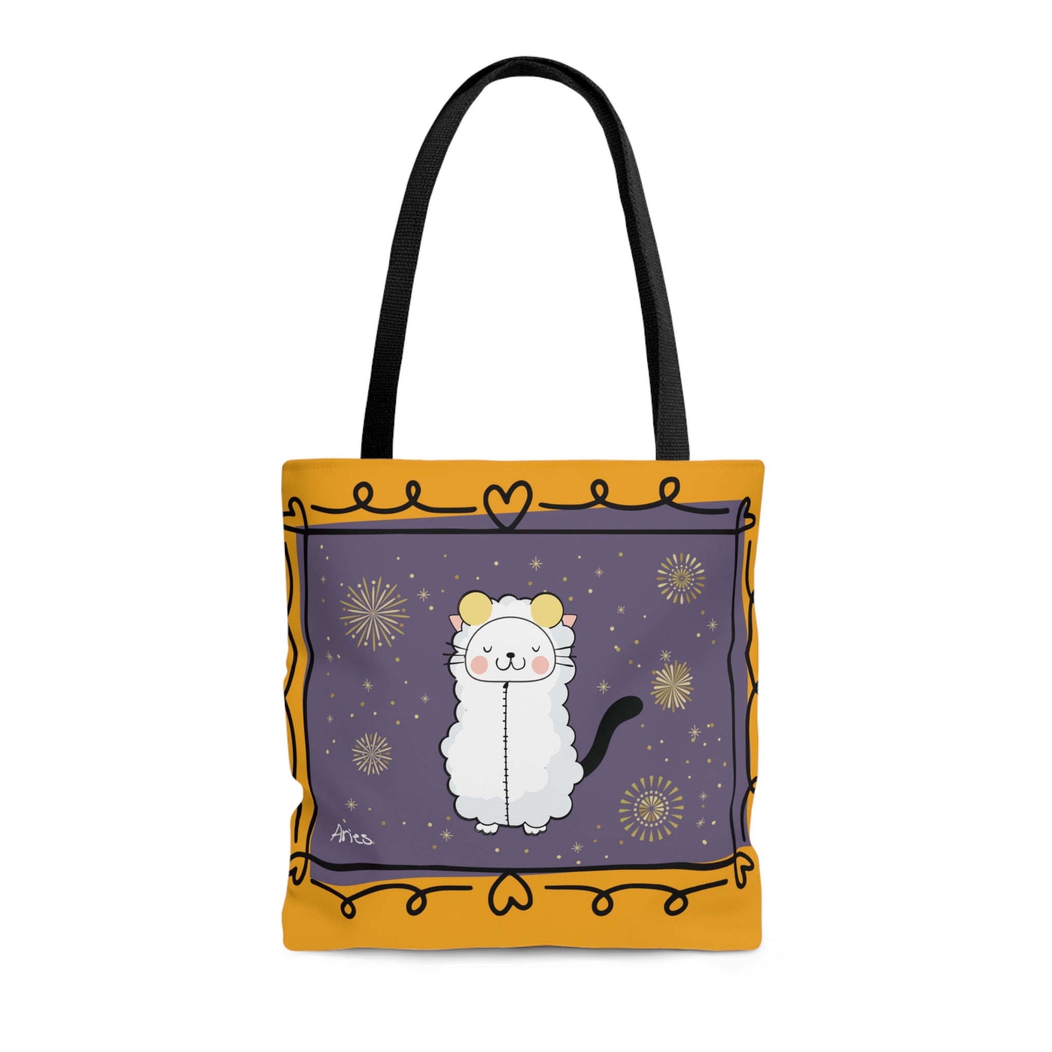 Aries Lucky Cat: Tote Bag