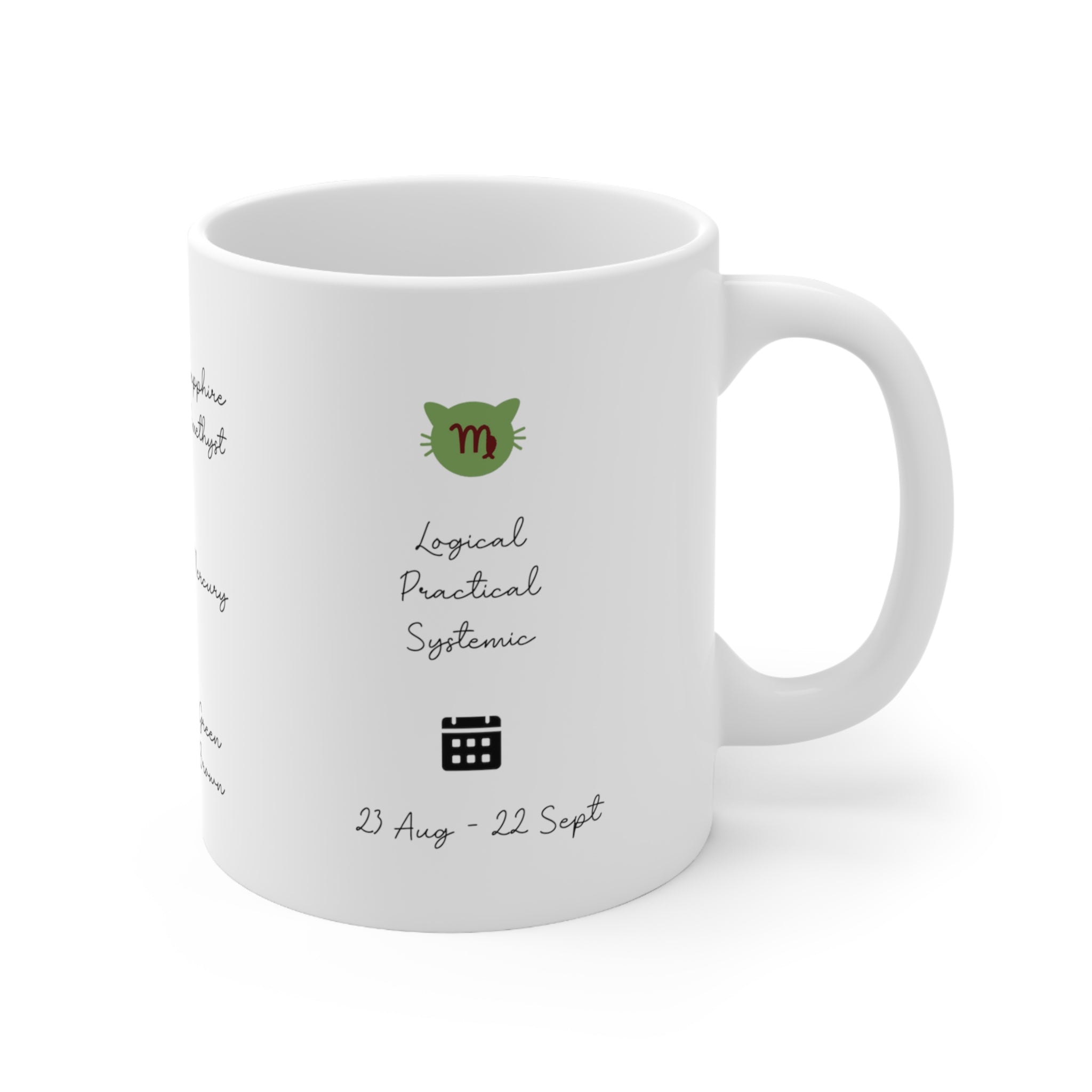 Virgo Lucky Cat: Bio Mug