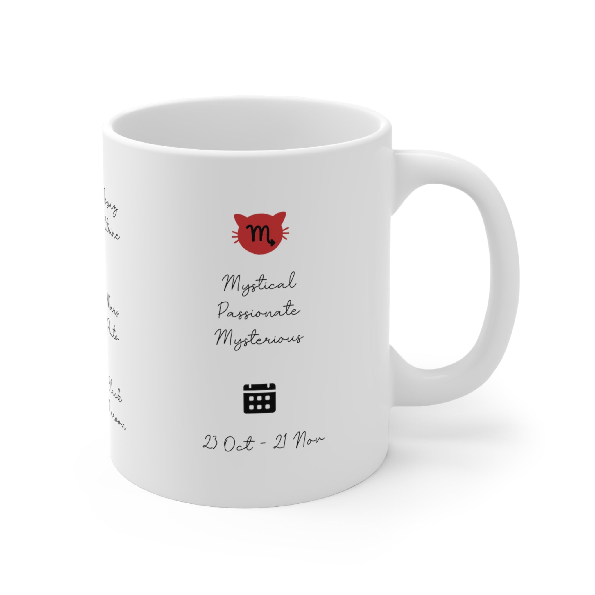 Scorpio Lucky Cat: Bio Mug