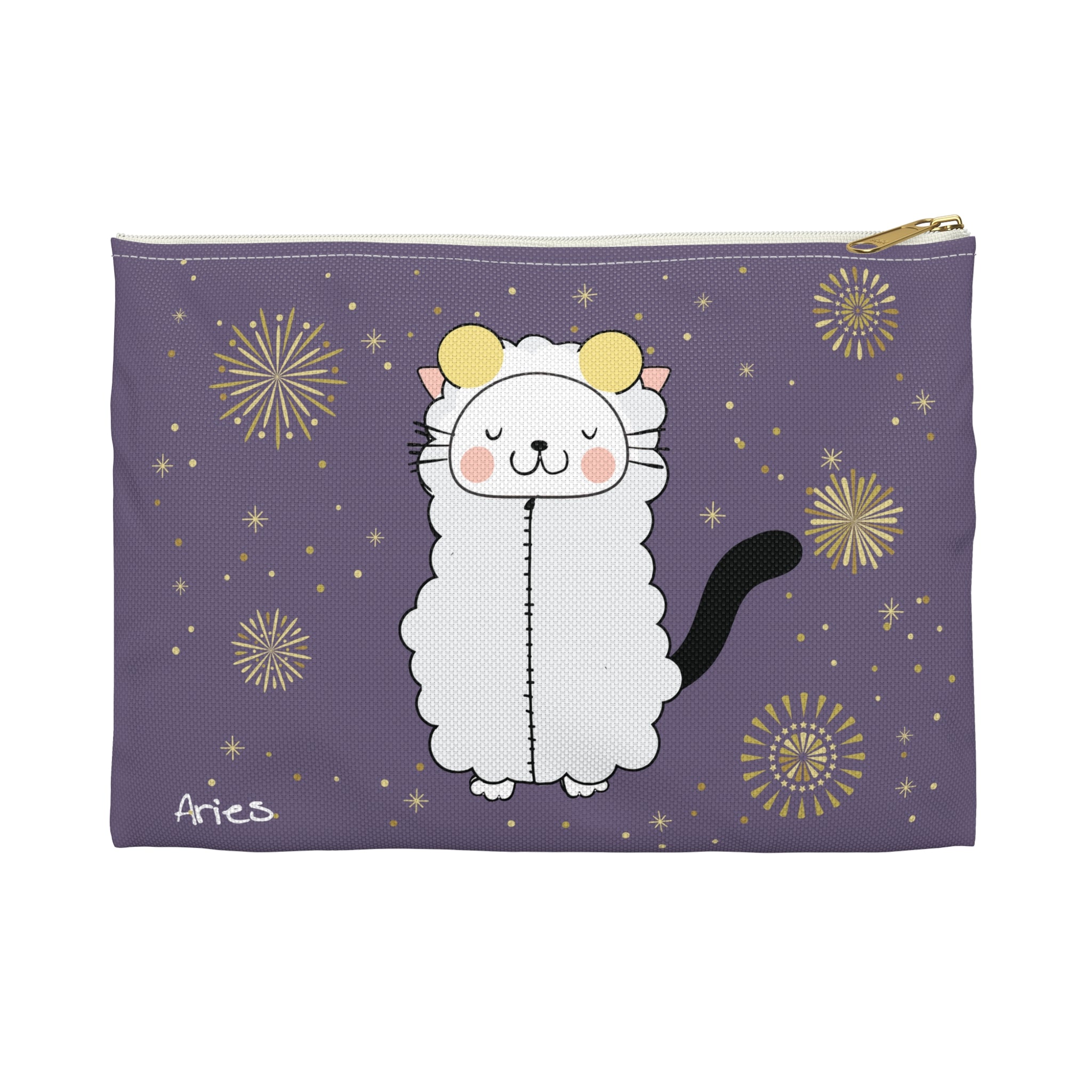 Aries Lucky Cat: Good Fur-tune Pouch