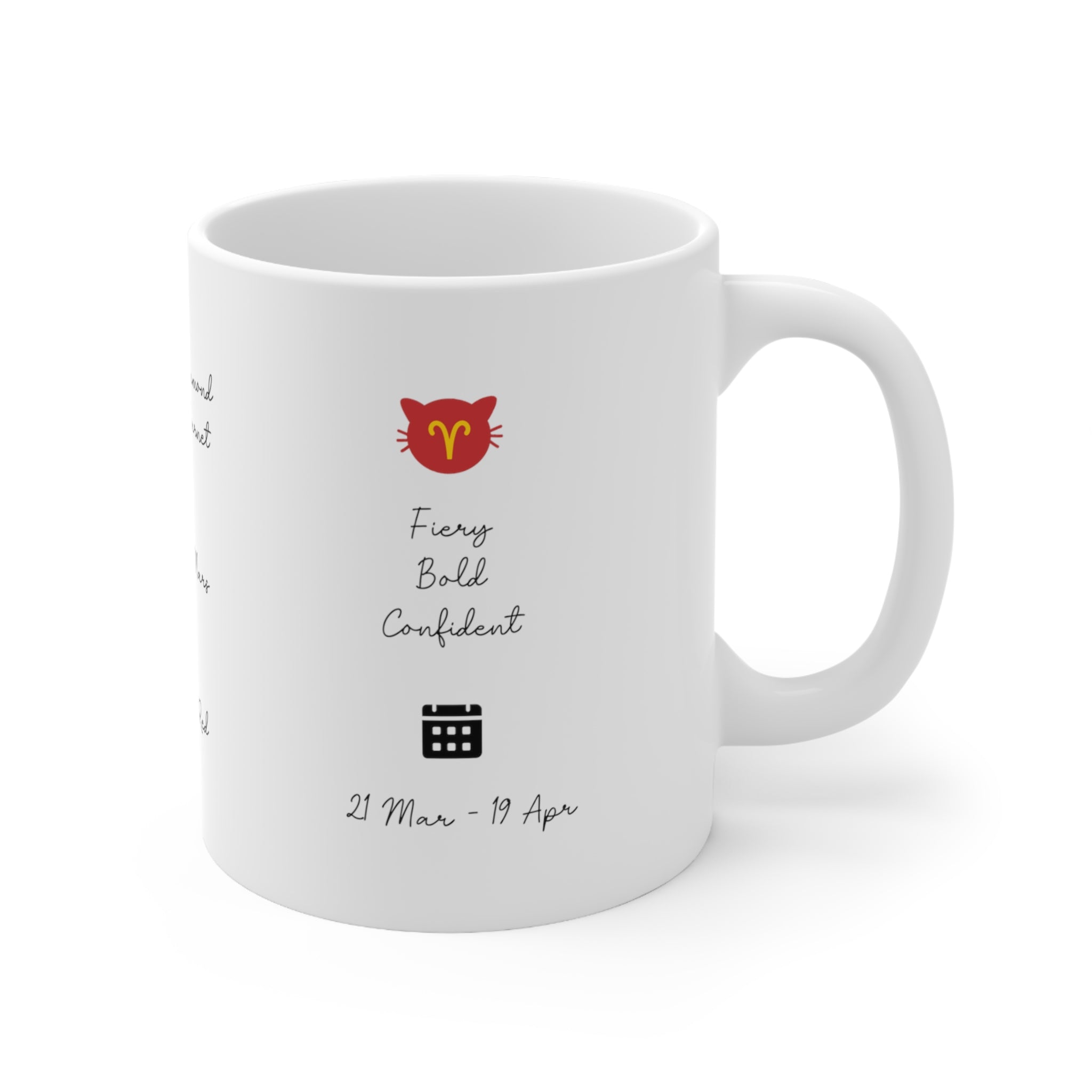 Aries Lucky Cat: Bio Mug