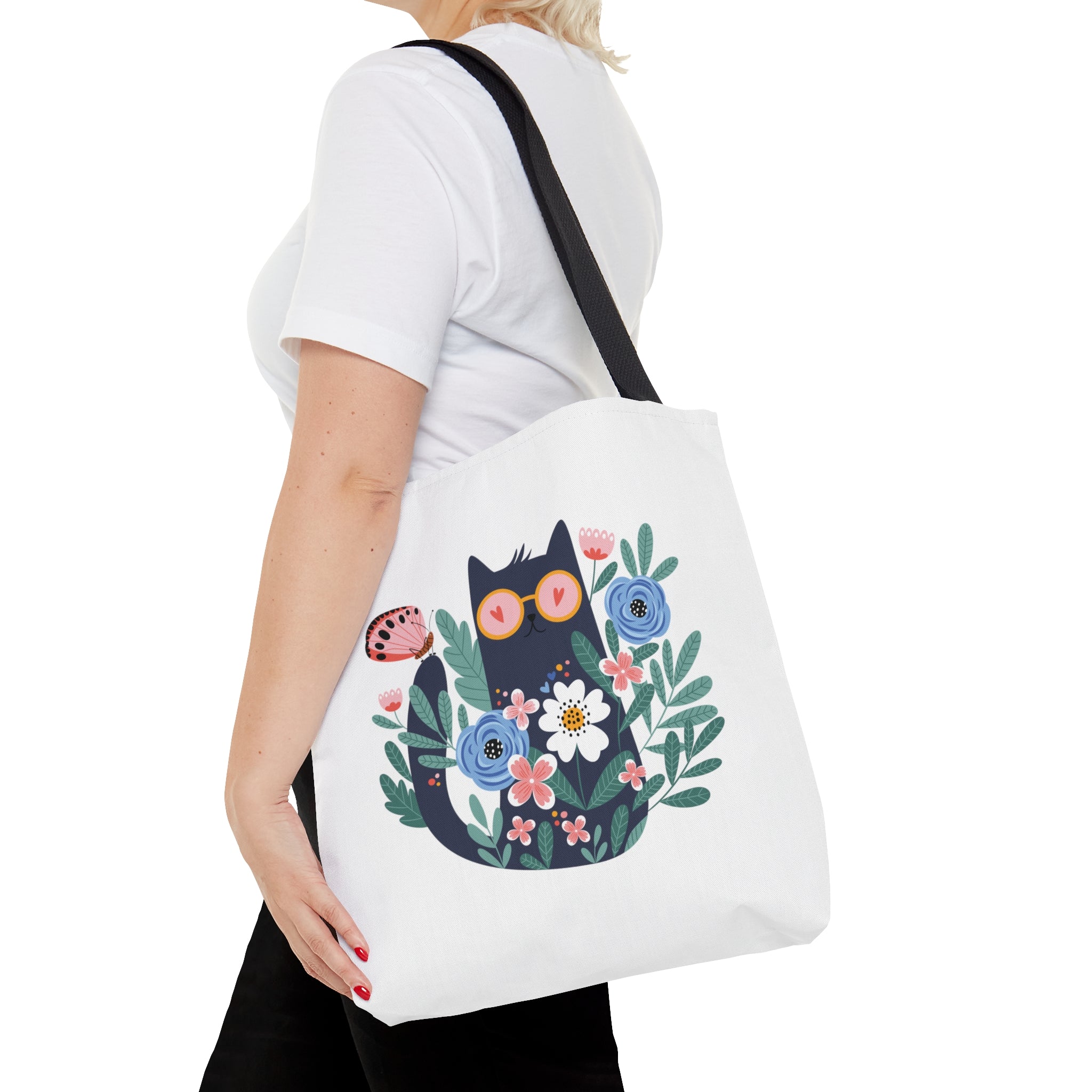 Lulu's Garden : Cool Cats - White Tote Bag