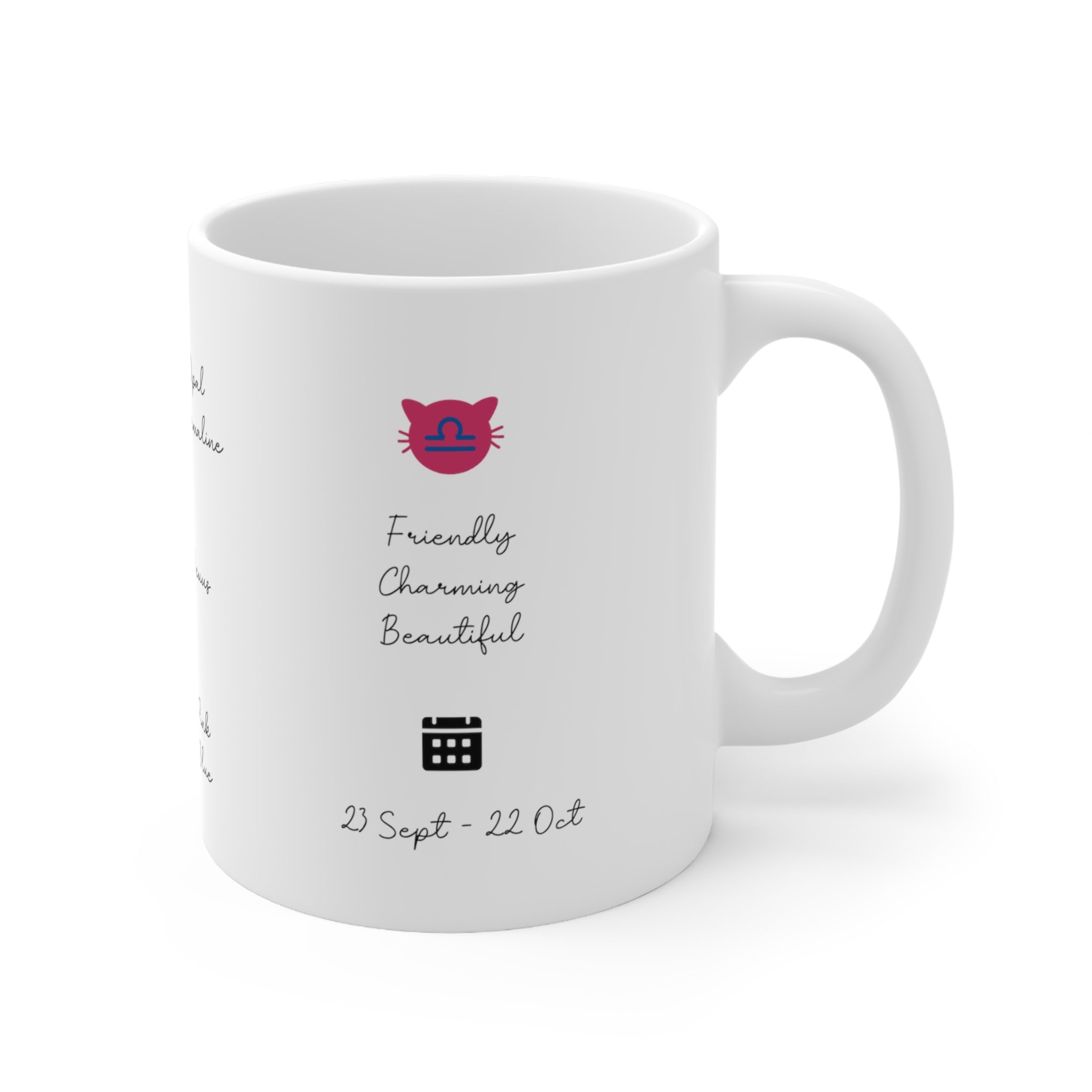 Libra Lucky Cat : Bio Mug