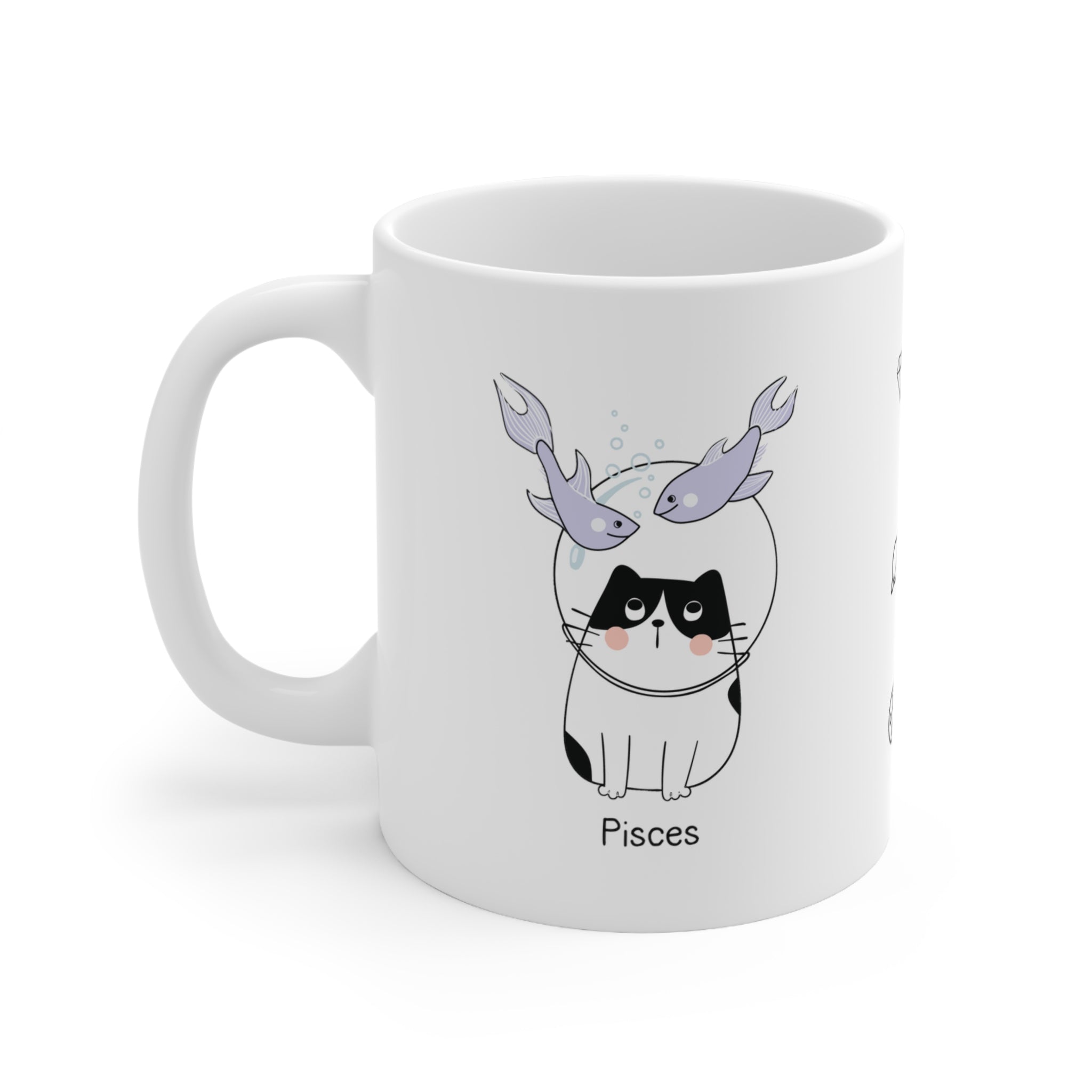 Pisces Lucky Cat: Bio Mug