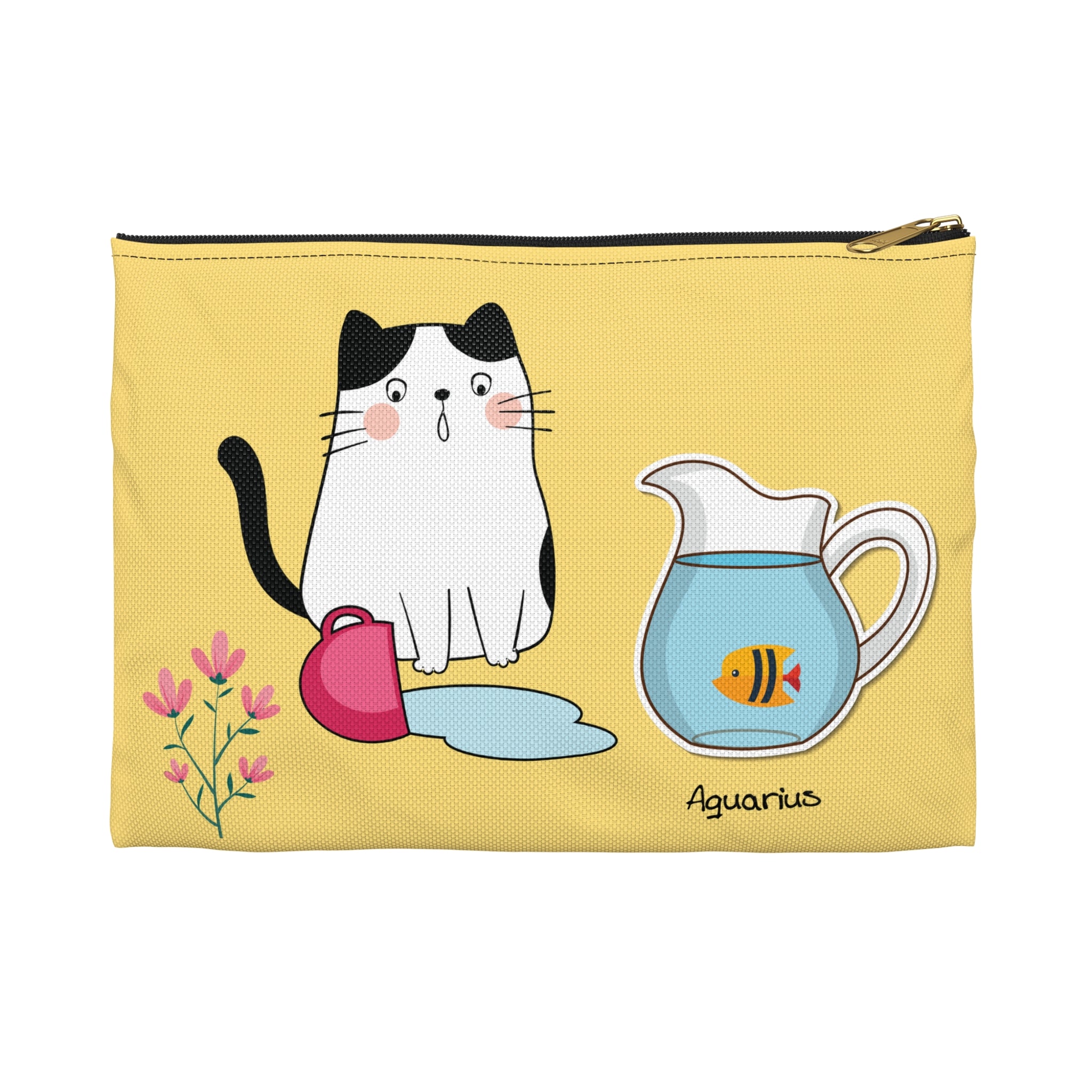 Aquarius Lucky Cat: Good Fur-tune Pouch