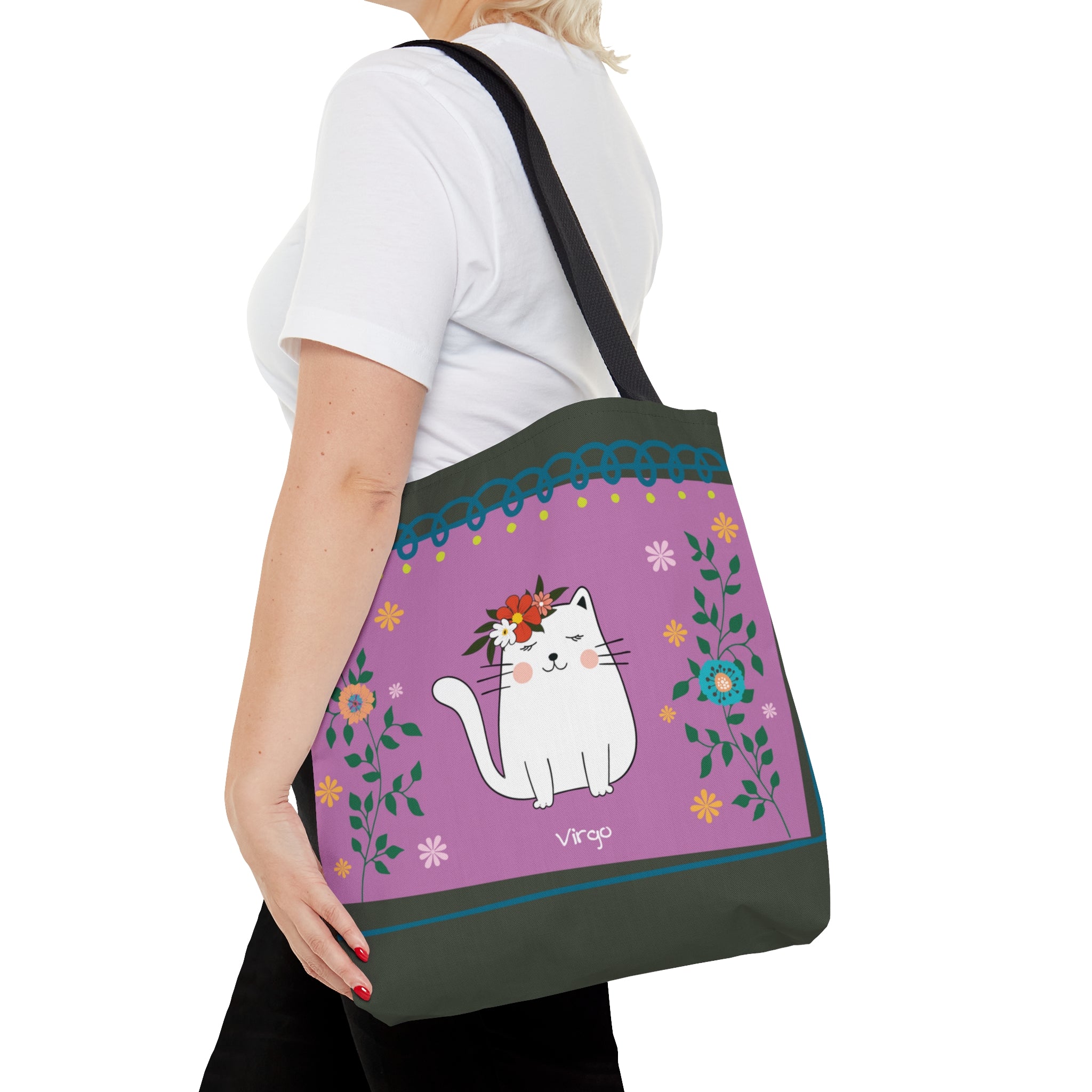 Virgo Lucky Cat: Tote Bag