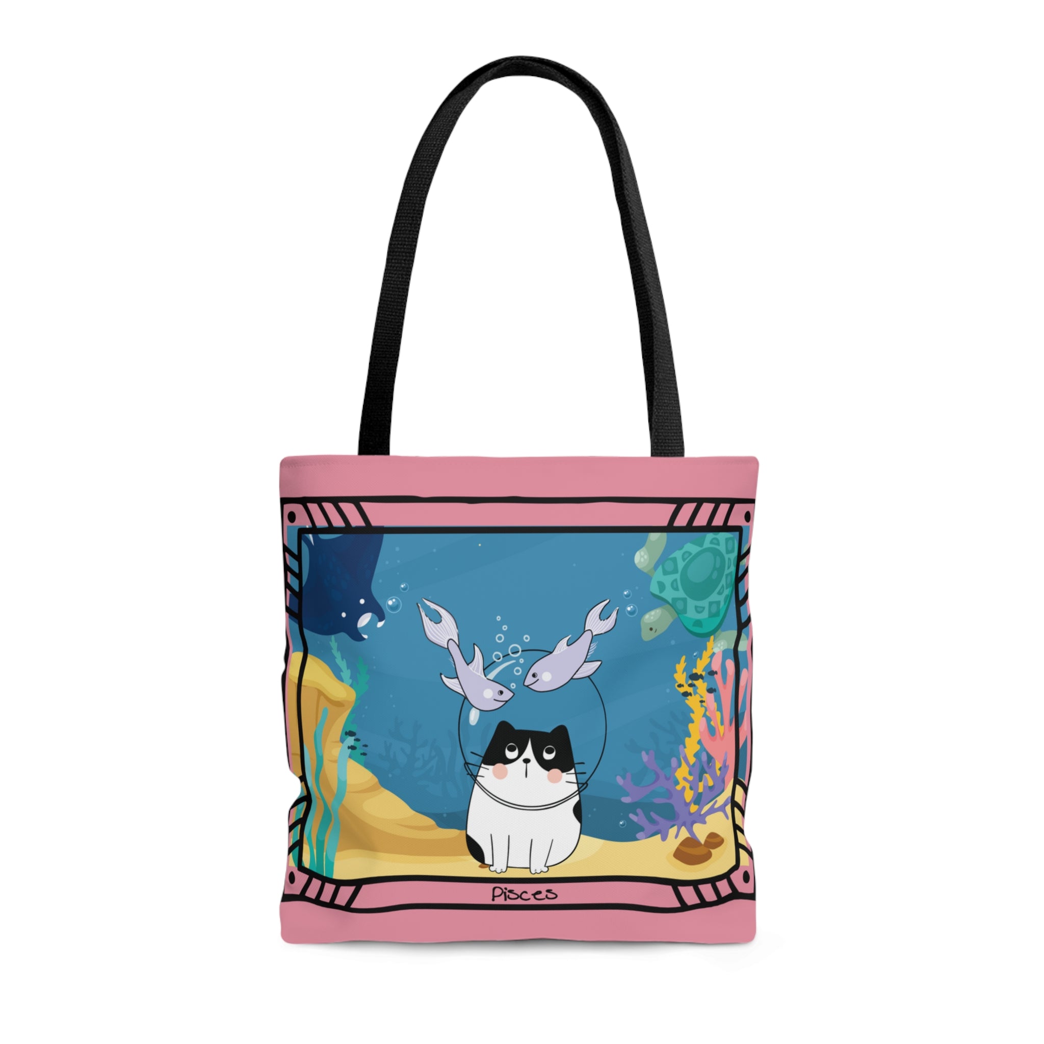 Pisces Lucky Cat: Tote Bag