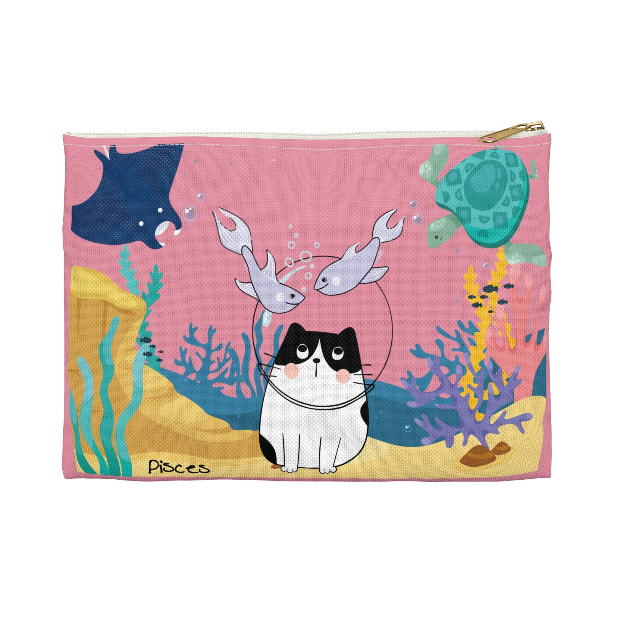 Pisces Lucky Cat: Good Fur-tune Pouch