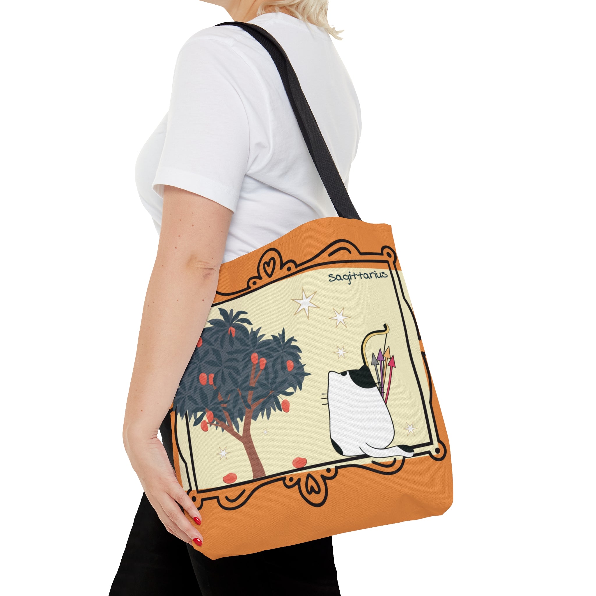 Sagittarius Lucky Cat: Tote Bag