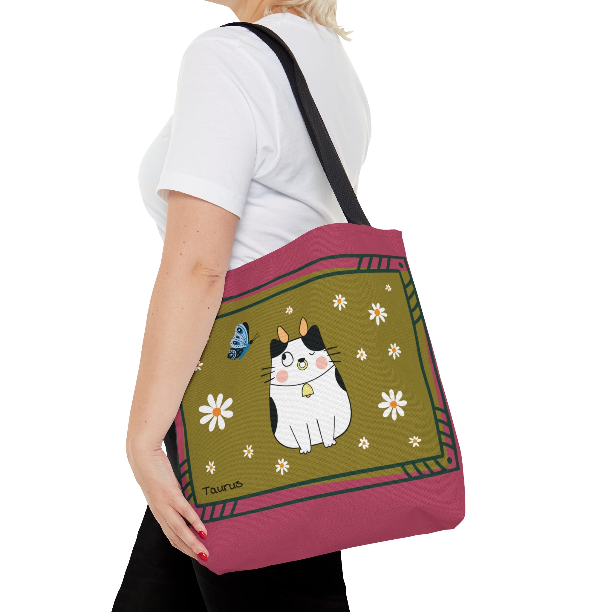 Taurus Lucky Cat: Tote Bag