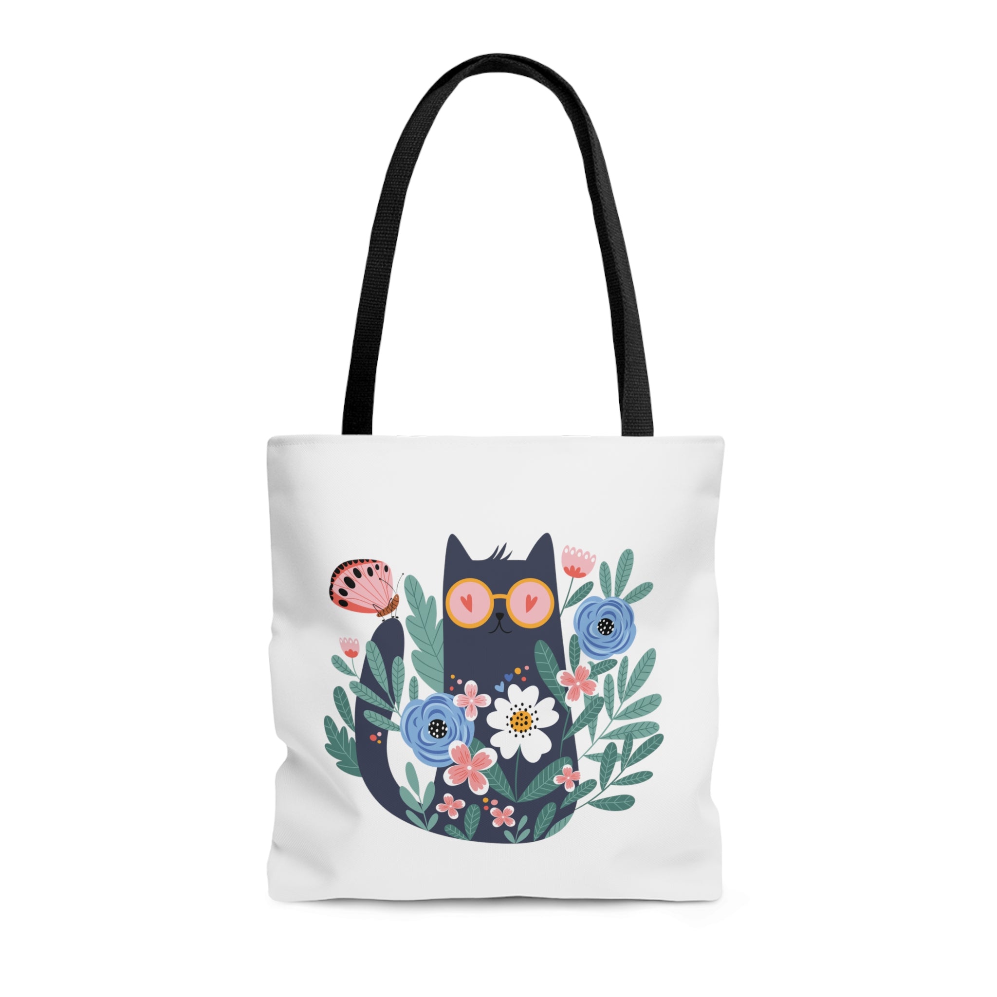 Lulu's Garden : Cool Cats - White Tote Bag