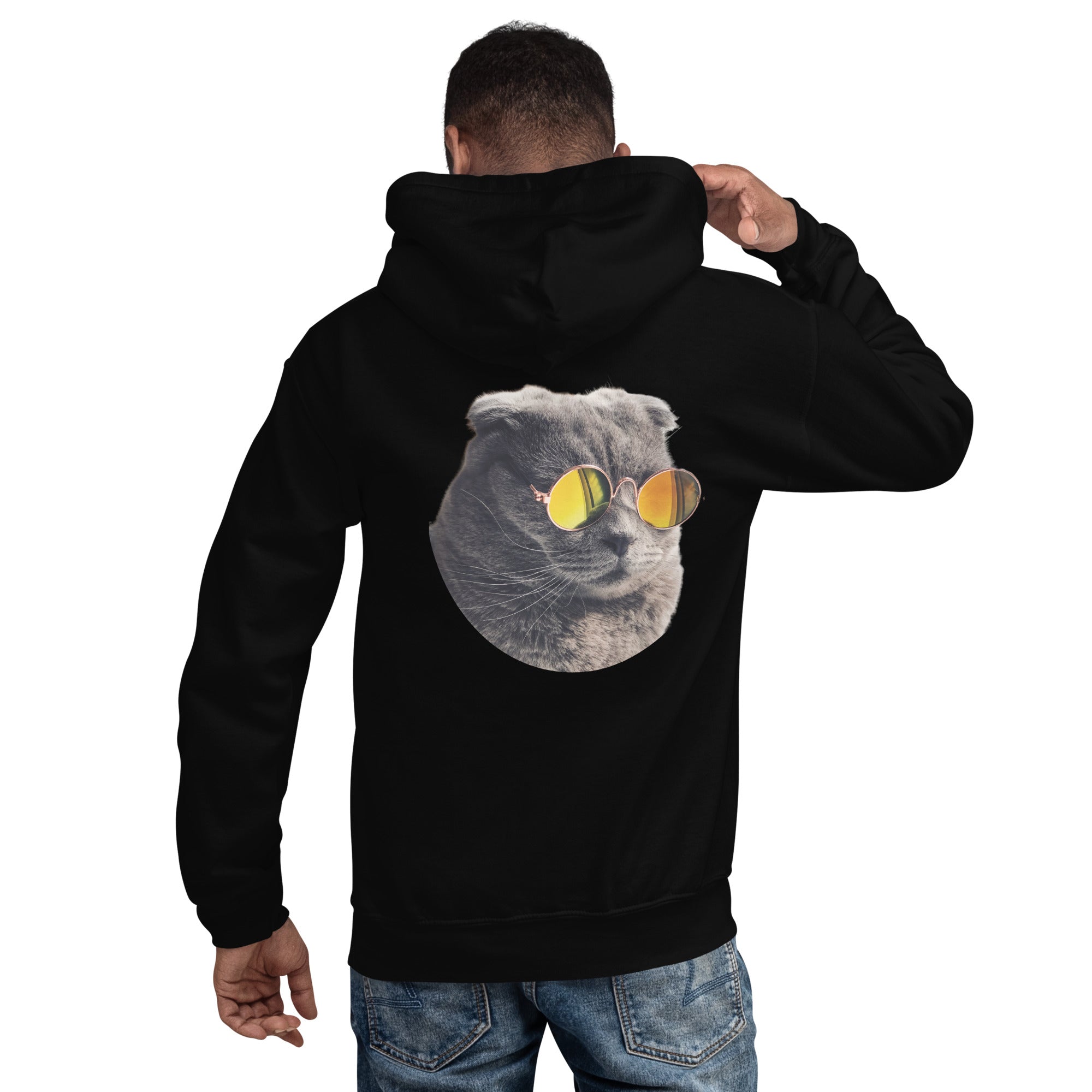 Ricky Cool Cat: Unisex ‘Sexy Back’ Hoodie - Black