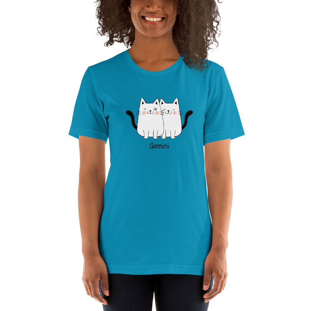 Gemini Lucky Cat: Unisex Essential T-shirt - Pick your colour