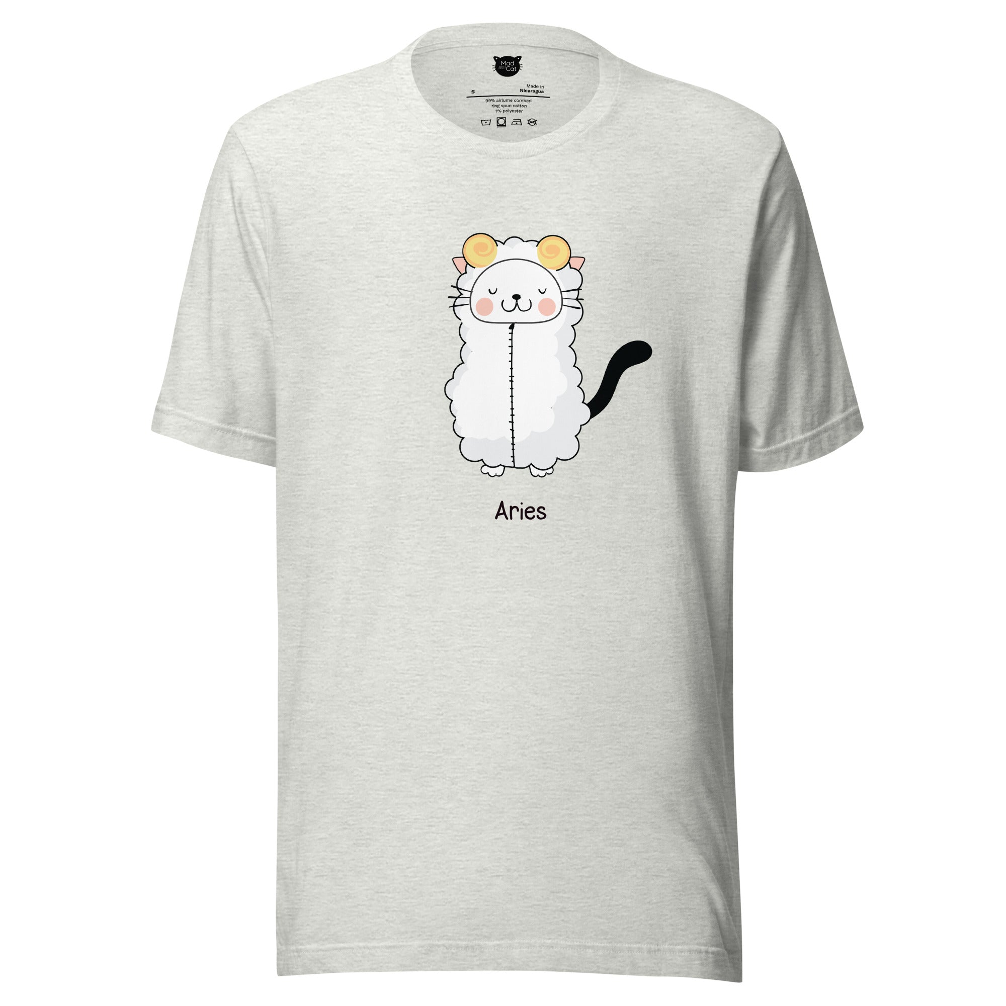 Aries Lucky Cat: Unisex Essential T-shirt - Pick your colour