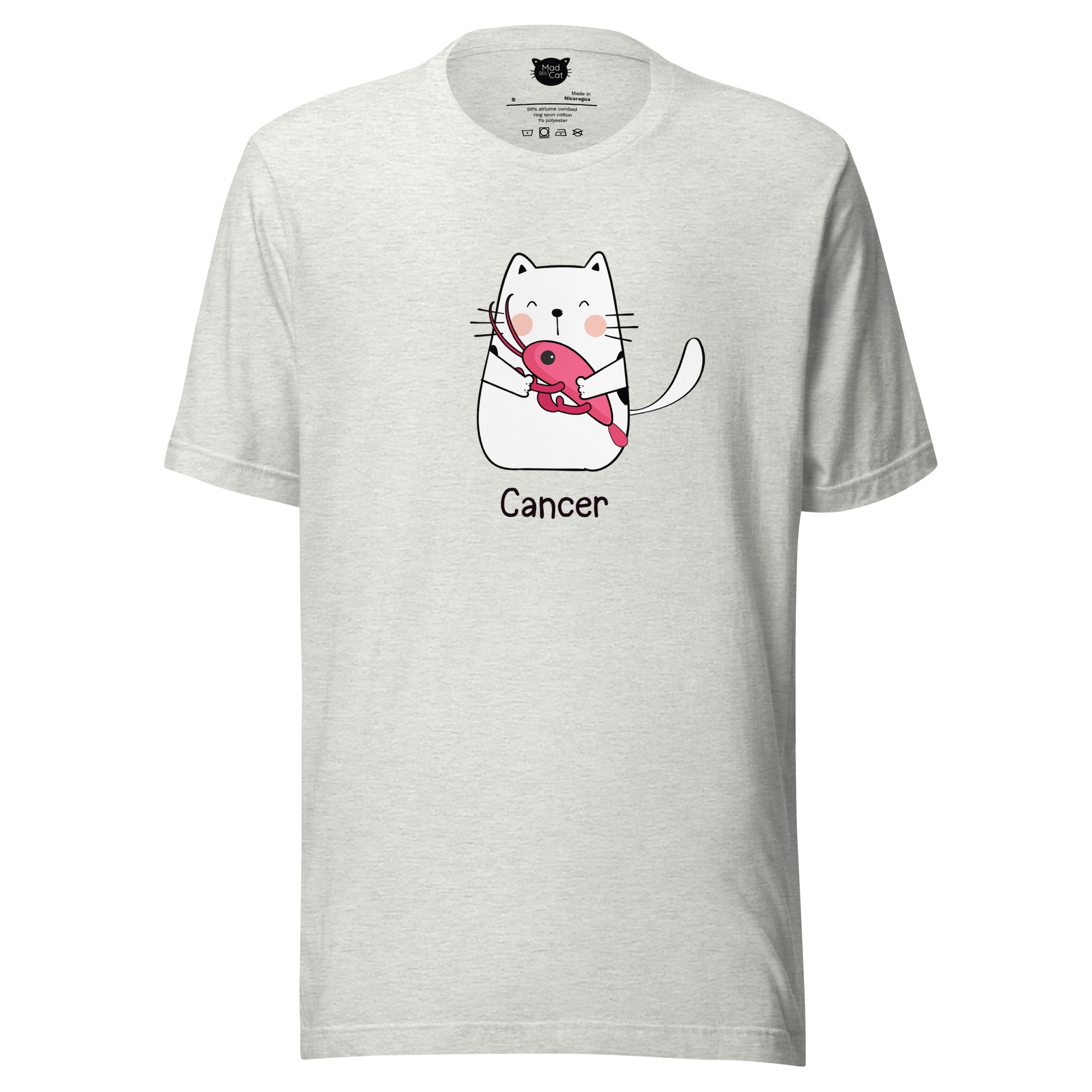 Cancer Lucky Cat: Unisex Essential T-shirt - Pick your colour