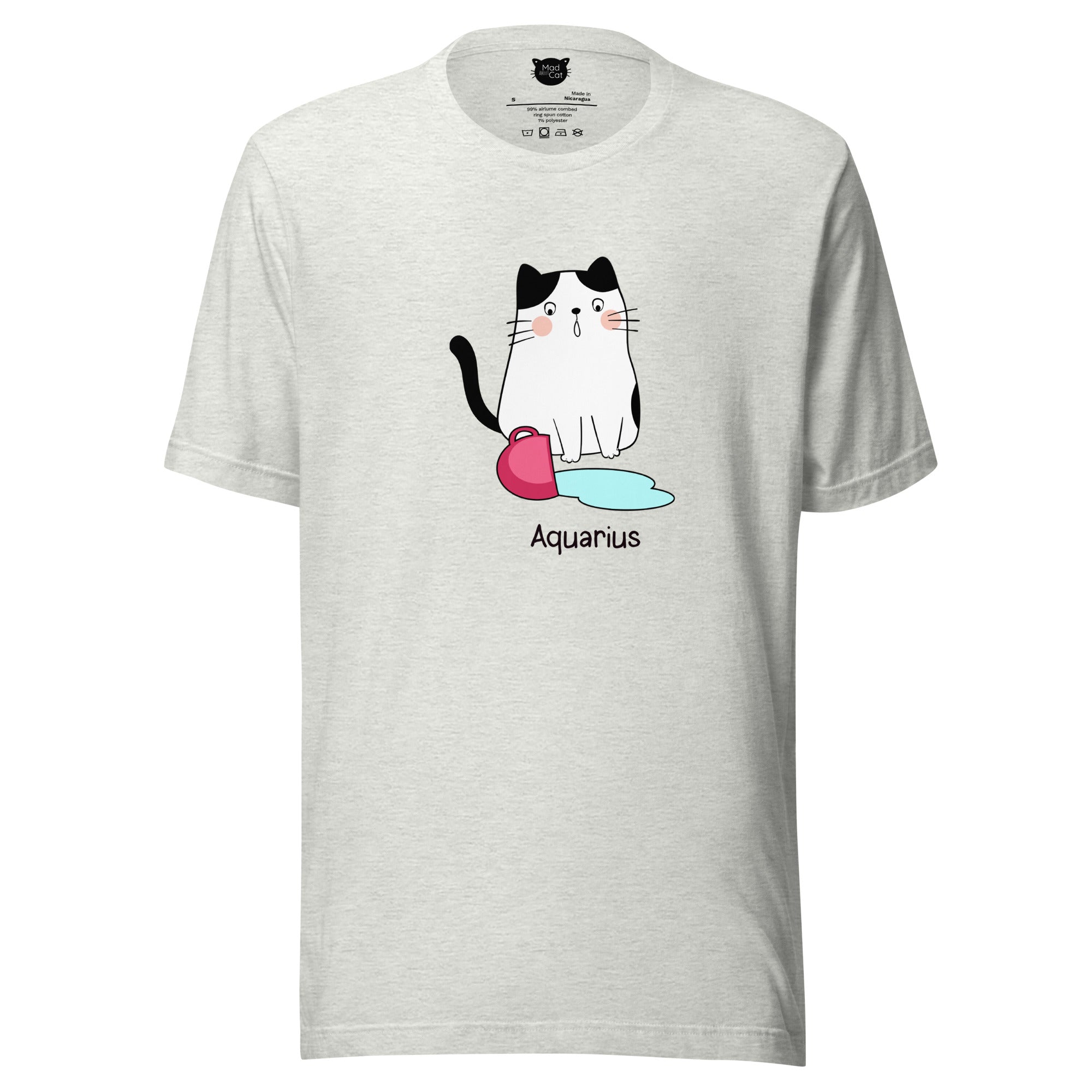 Aquarius Lucky Cat: Unisex Essential T-shirt - Pick your colour