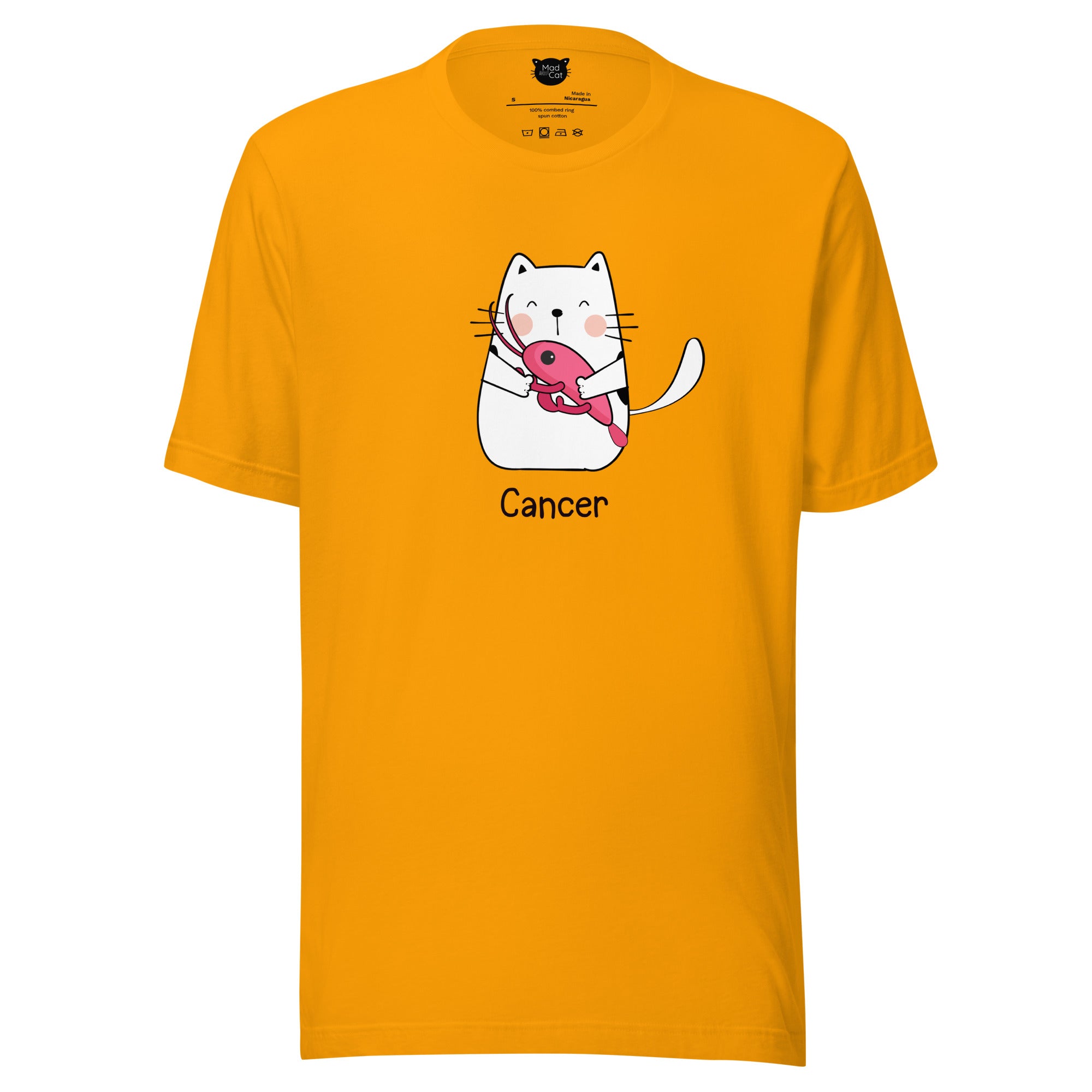 Cancer Lucky Cat: Unisex Essential T-shirt - Pick your colour