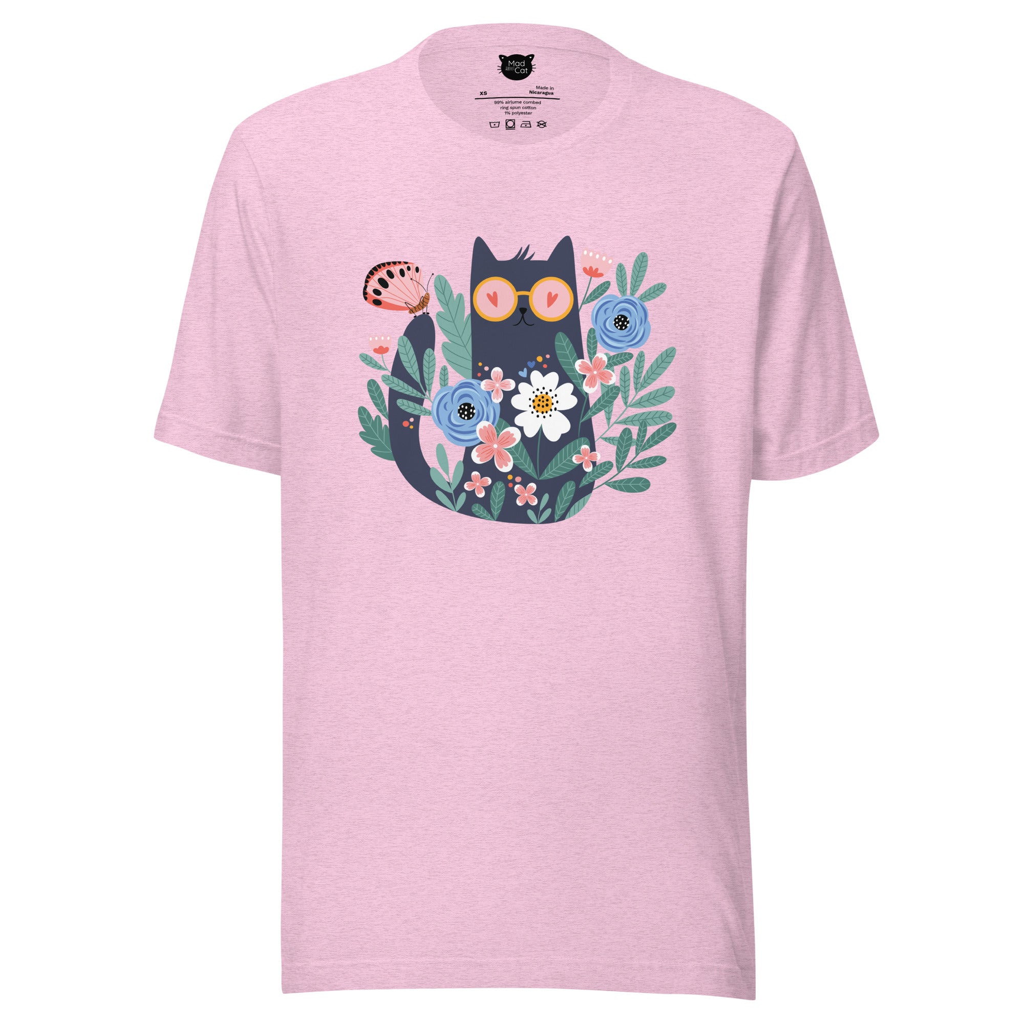 Lulu's Garden Cool Cat: Unisex Casual T-shirt - Pick your colour