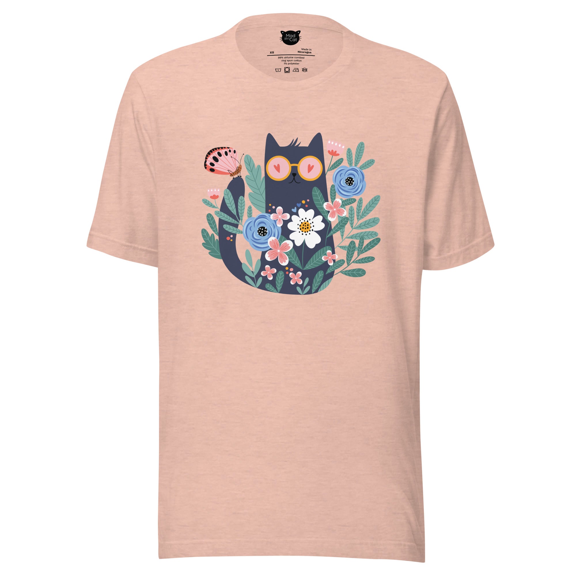 Lulu's Garden Cool Cat: Unisex Casual T-shirt - Pick your colour