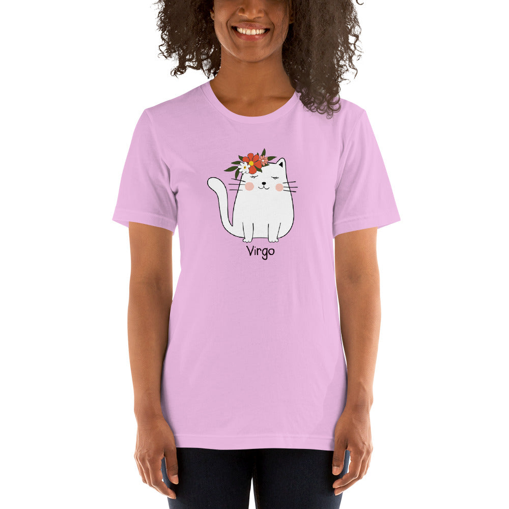 Virgo Lucky Cat: Unisex Essential T-shirt - Pick your colour