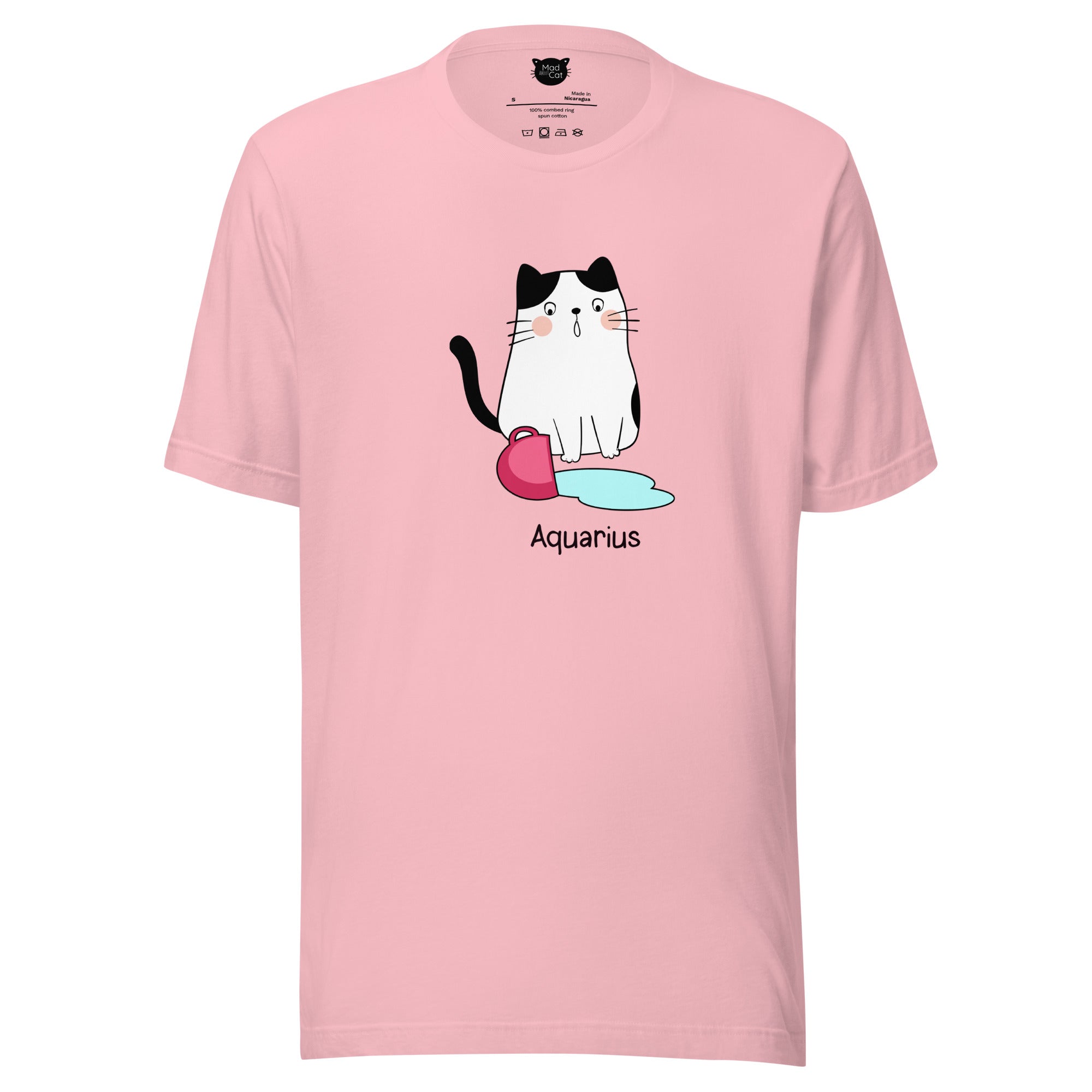 Aquarius Lucky Cat: Unisex Essential T-shirt - Pick your colour