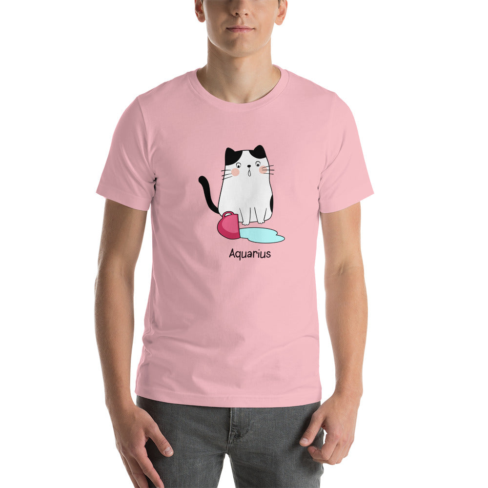 Aquarius Lucky Cat: Unisex Essential T-shirt - Pick your colour