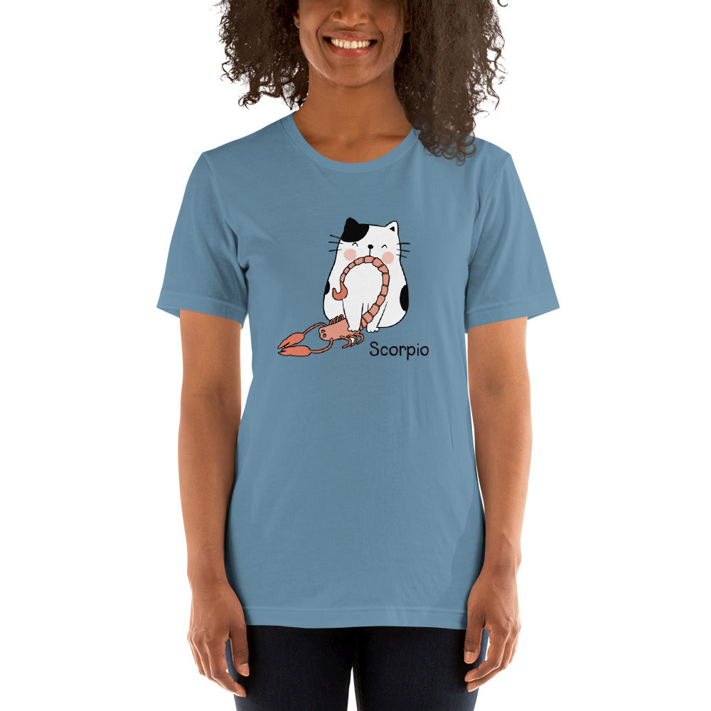 Scorpio Lucky Cat: Unisex Essential T-shirt - Pick your colour