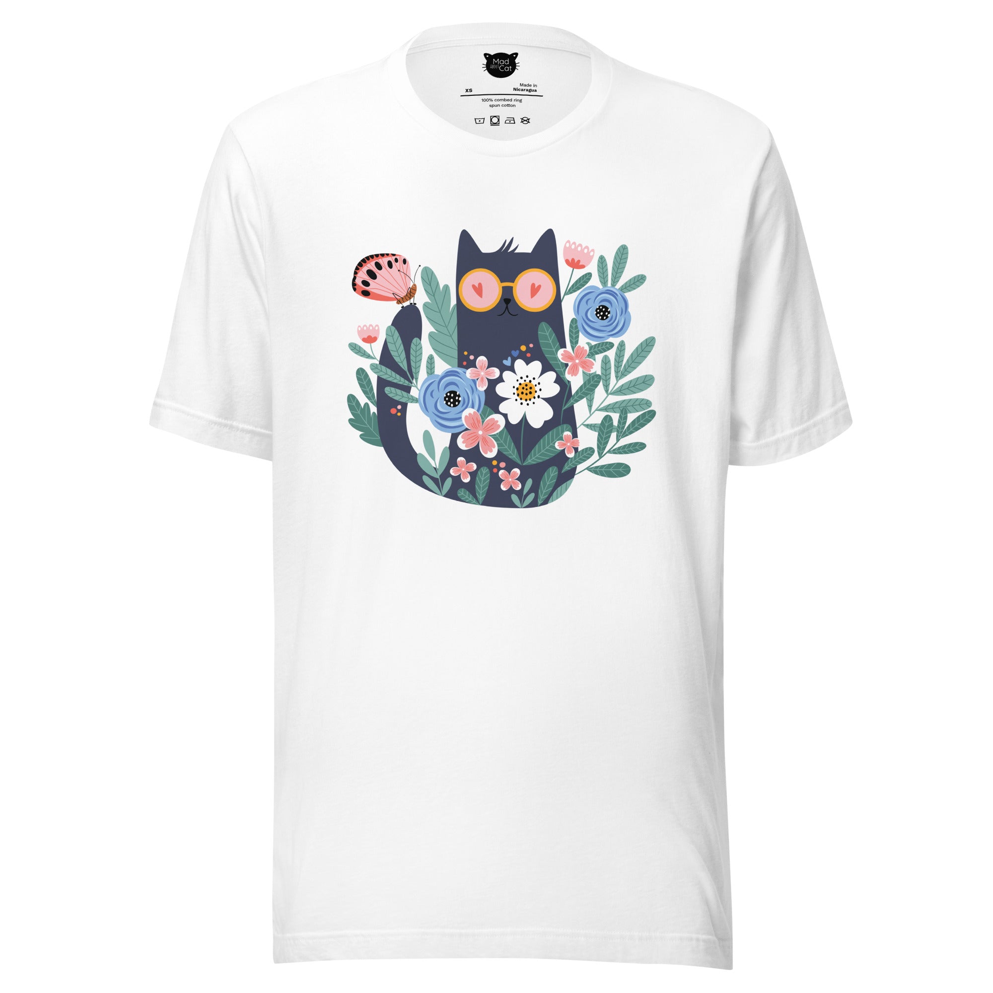 Lulu's Garden Cool Cat: Unisex Casual T-shirt - Pick your colour